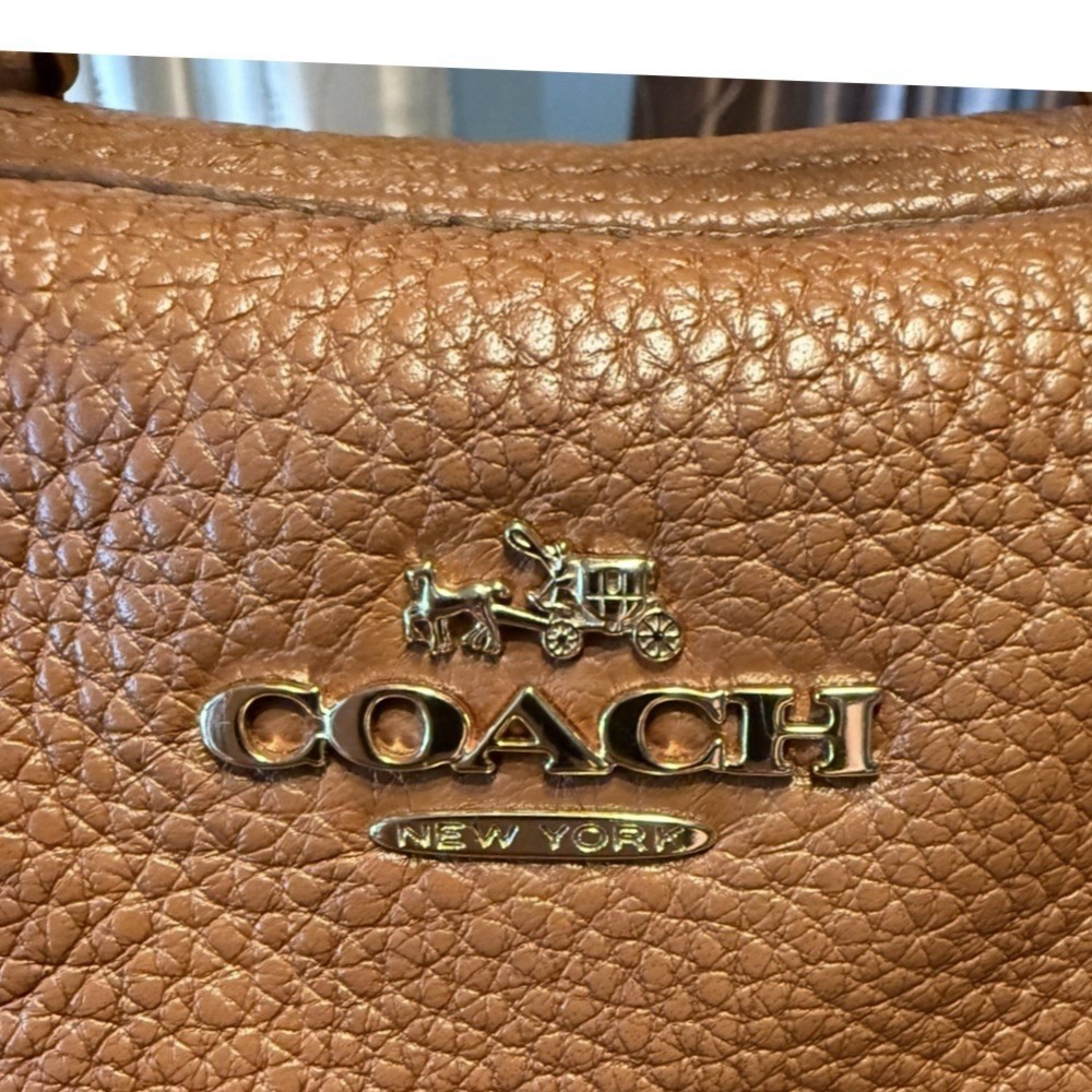 Coach Central Satchel F55662 Saddle Brown Pebbled Leather 14x9x5" Bag $395 MSRP! - Picture 7 of 16